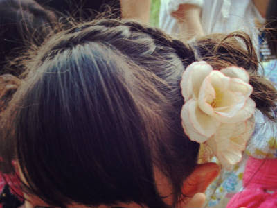 子どもの髪型アレンジ 夏祭り用のヘアースタイル ぎんがむちっく 手作り子ども服や可愛い小物たち