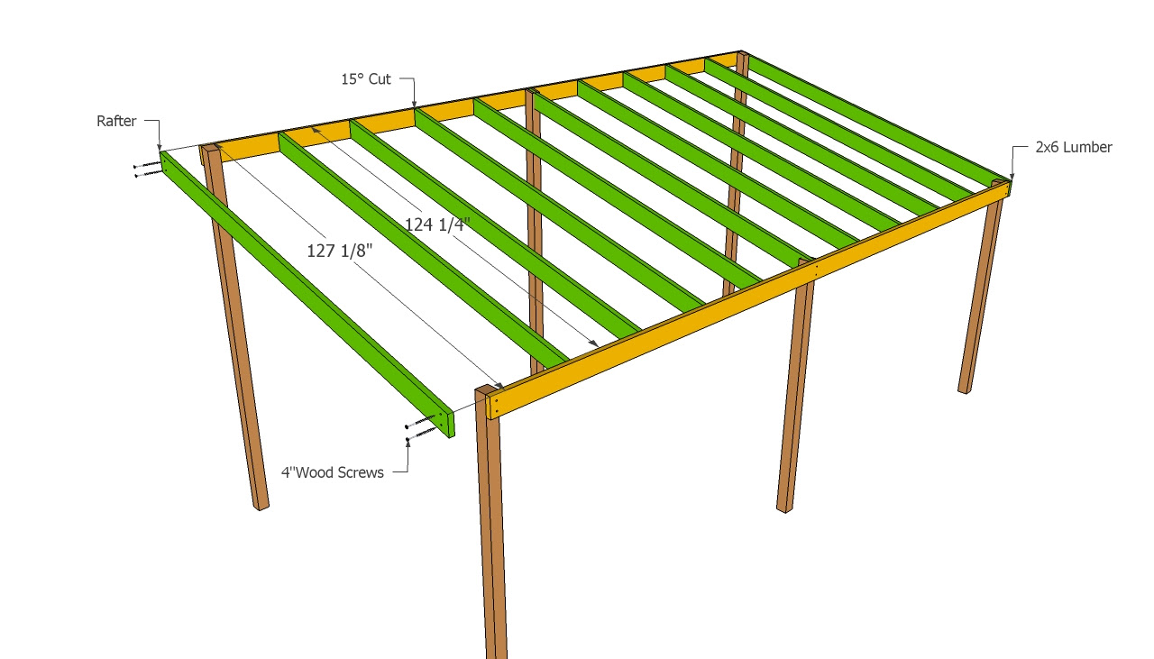 Woodwork Attached Lean To Carport Plans PDF Plans - Lean To Carport Roof Plans