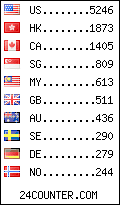 visitors by country counter