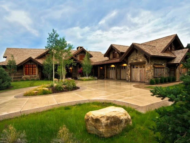 17 Rustic Mountain House Exterior Design Ideas - Style 