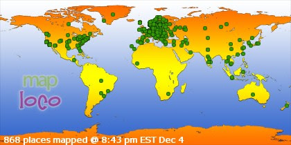 Locations of Site Visitors