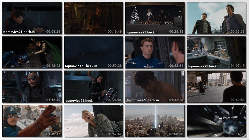 Screenshoot THE AVENGERS (2012) Bluray 720p 1080x525p