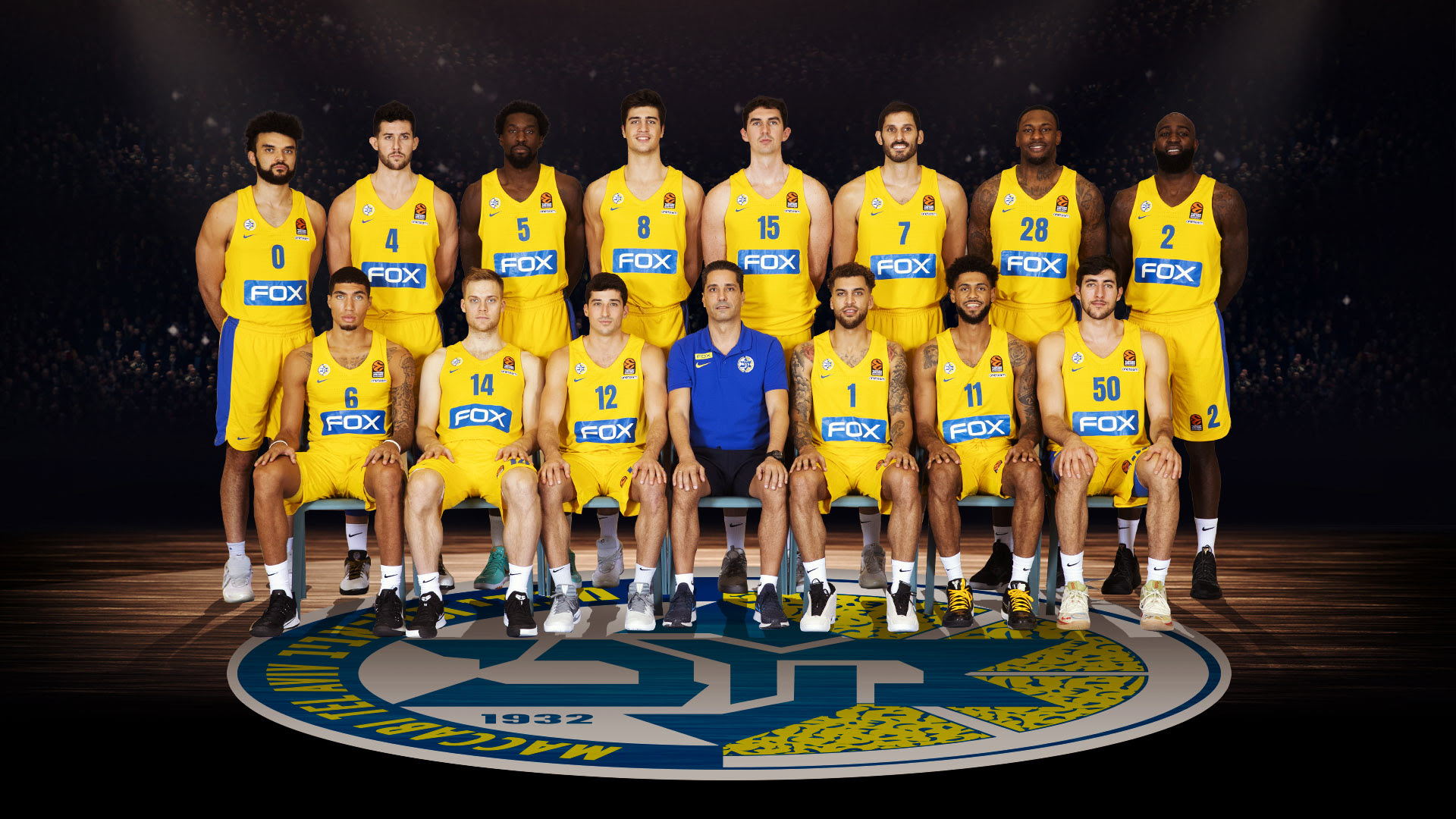 מועדון כדורסל מכבי תל אביב סגל הקבוצה לעונת 2019 20