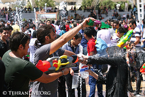 Water Guns War in Tehran