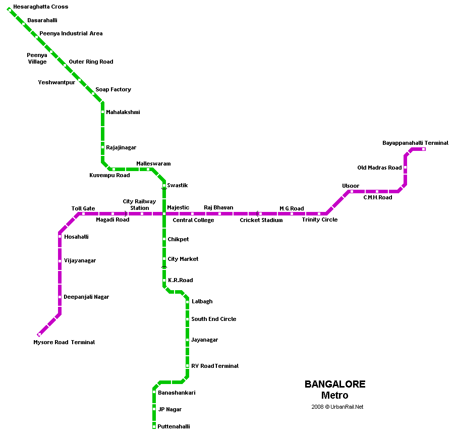 Map Of Bangalore Metro Bangalore Subway Map for Download | Metro in Bangalore   High 