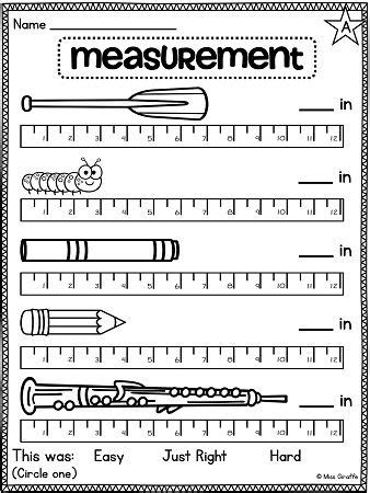  awesome measurement worksheets for first grade that are differentiated