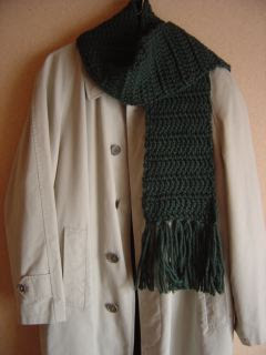 編物入門以前 簡単な小物 かぎ針編み 長編みのマフラー