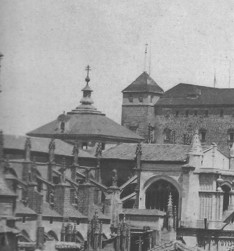Cimborrio de la Catedral de Toledo antes de 1889. Foto de Casiano Alguacil