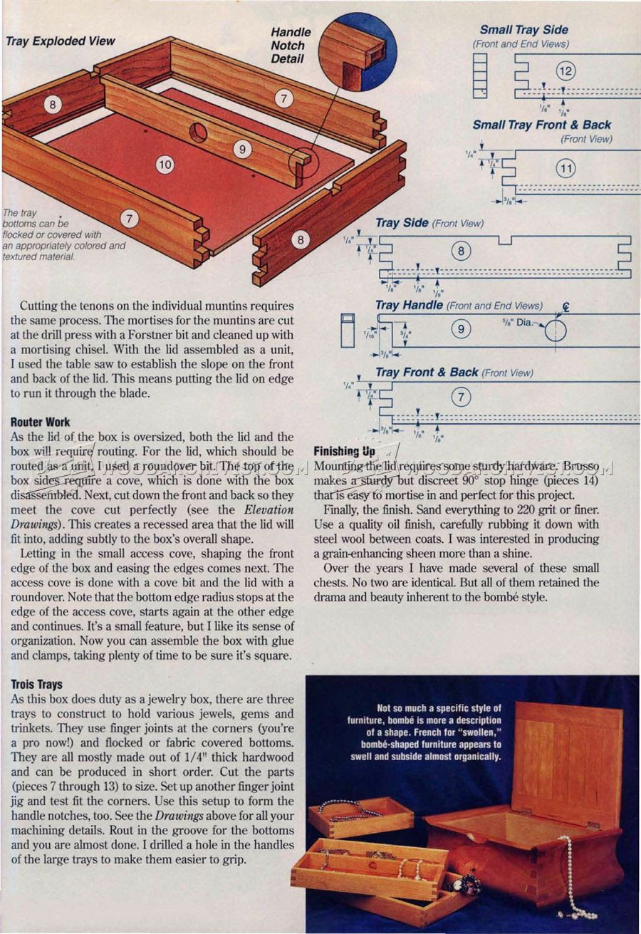 Bombe Jewelry Box Plans • WoodArchivist