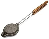 Rome's #1205 Round Jaffle Iron with Steel and Wood Detachable Handles