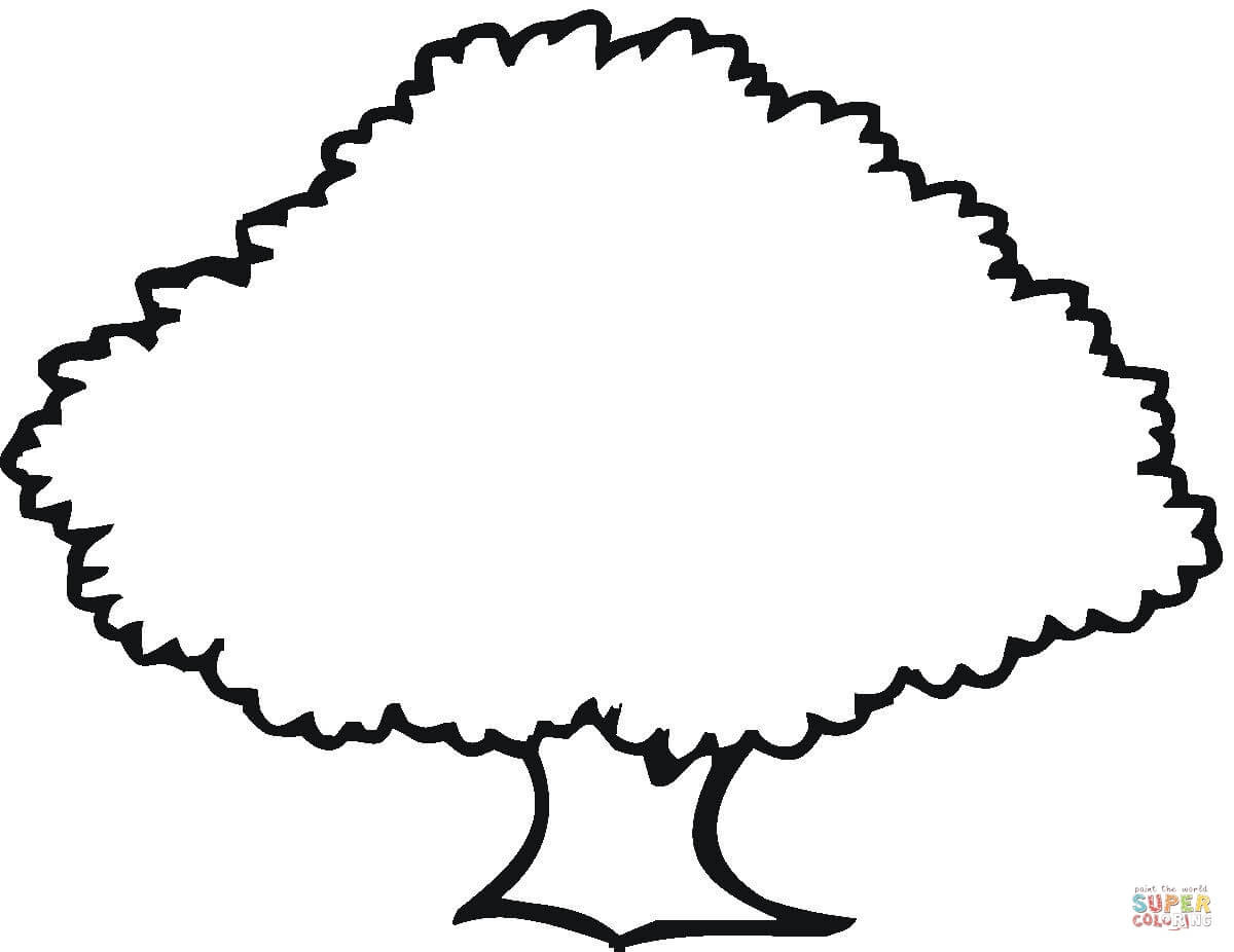 Clicca su disegni da colorare di Contorno di quercia