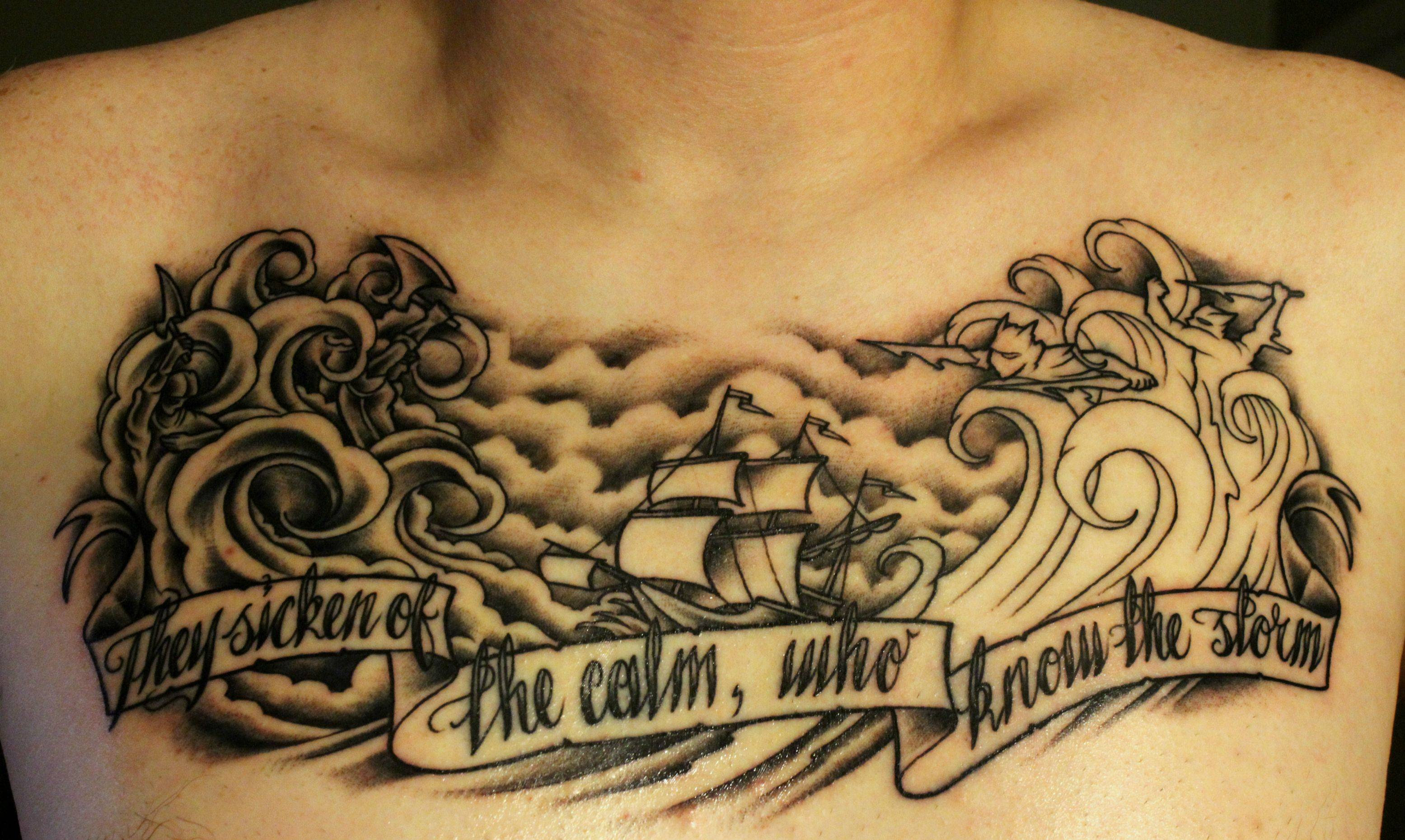 Download Photo: Courtesy of Pikdit . Stormy Seas Chest Tattoo by ...