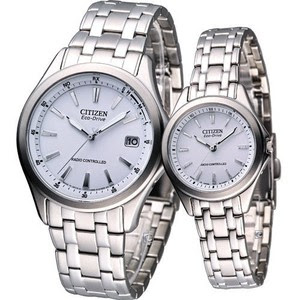 Details about CITIZEN Couple Pair Radio Perpetual Watches White AS5040 ...