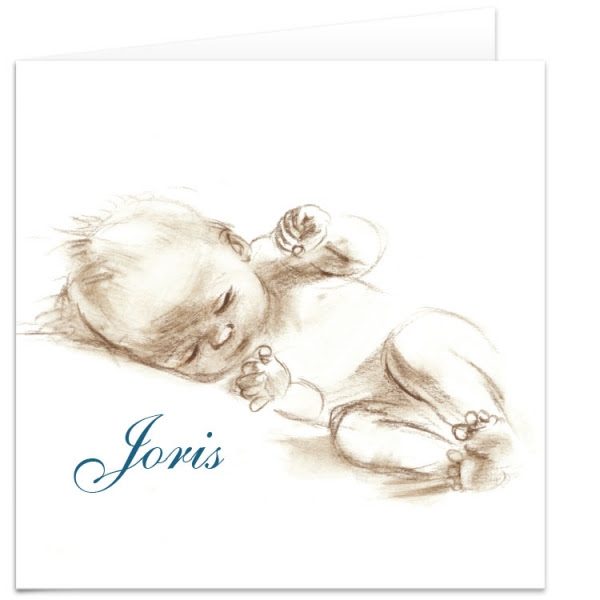 Geboortekaartje Kunst Adelt - Baby Factory - C8162 - Slapende baby Joris