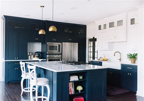 navy blue kitchen design alexandra lauren interior design