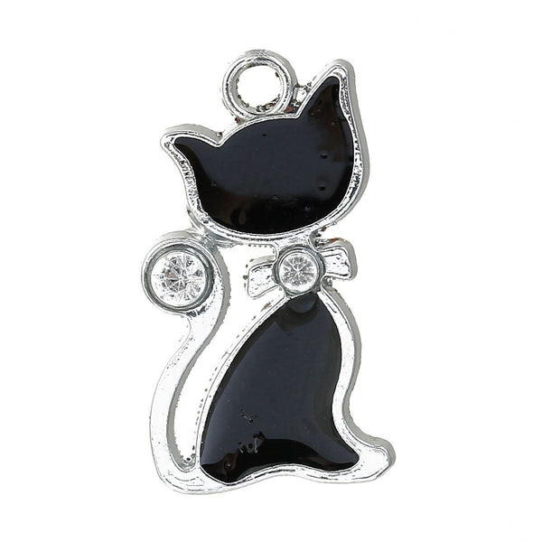 Pendentif Chat Noir Et Brillant La Minute Chat