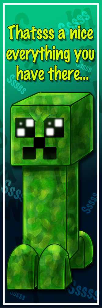 creeper 2 x6 tasseled bookmark picture purrfect art