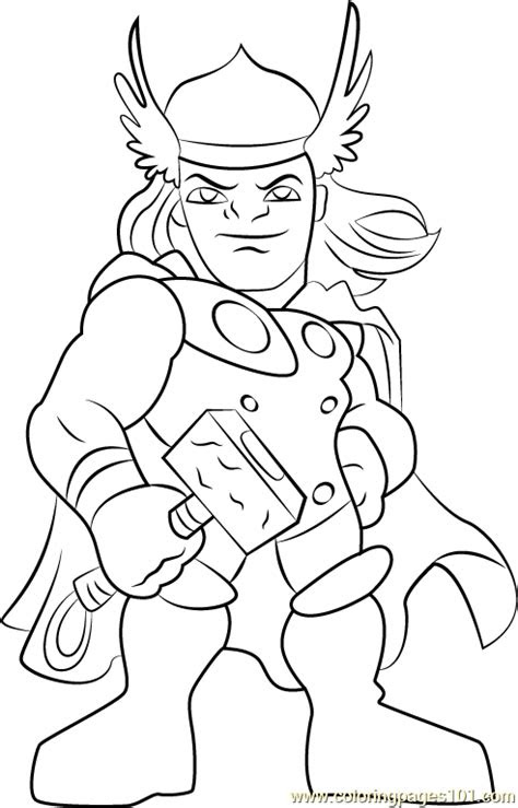 thor coloring page   super hero squad show coloring pages