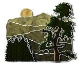 36x24 Smokey mountains landscape metal wall art, modern home decor, wall sculpture