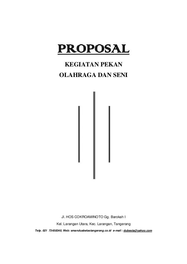 Kumpulan Contoh Proposal Contoh Proposal Usaha 