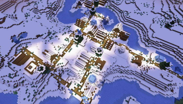 マイクラ 雪原バイオームに村が追加された 雪原の村の建築物を紹介 マイクラモール