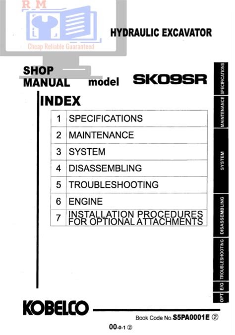 Download Kobelco Sk09 Excavator Shop Workshop Service Repair Manual