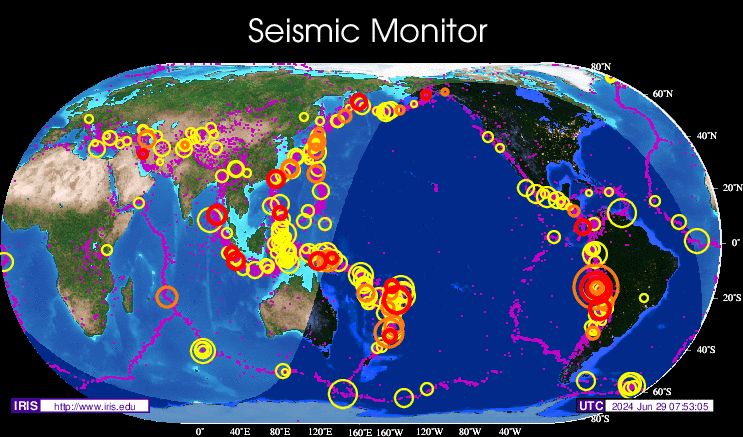 Automatic GEOFON Global Seismic Monitor