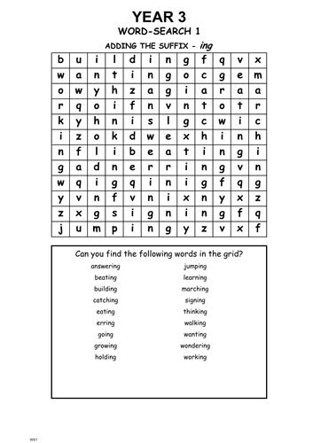  year 2 word search by publicsecondary teaching resources tes