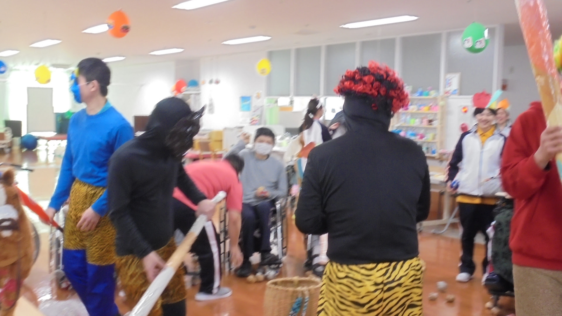 今年の節分は 障がい者支援施設 たいようの里