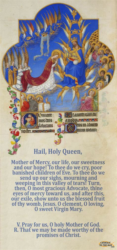 hail holy queen prayer ideas  pinterest