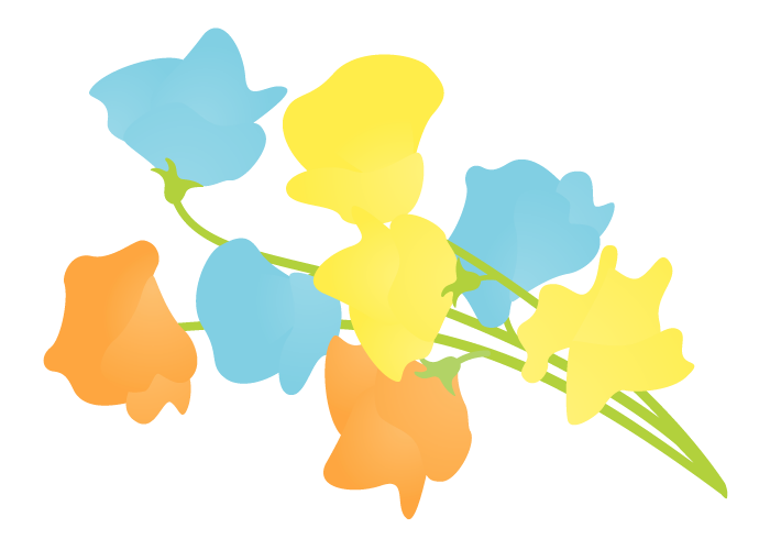 スイートピーの花 かわいい無料のフリーイラスト素材集