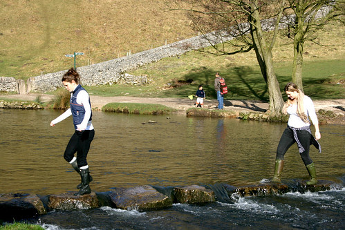 Cowie and Anna stepping stones