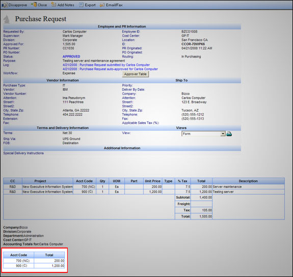 purchase order form. order form allows portions