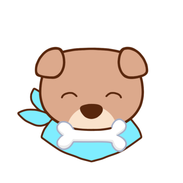 骨をくわえている犬 笑顔 のイラスト かわいいフリー素材が無料のイラストレイン