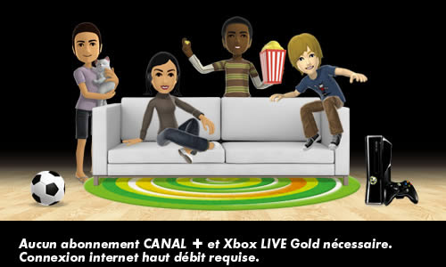 Aucun abonnement Canal + et Xbox LIVE Gold nécéssaire