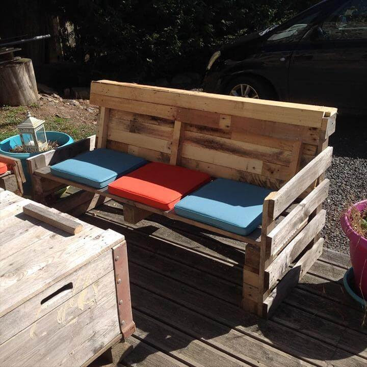  Table Set Pallet Sofa and Coffee Table Set for Patio DIY Pallet Garden