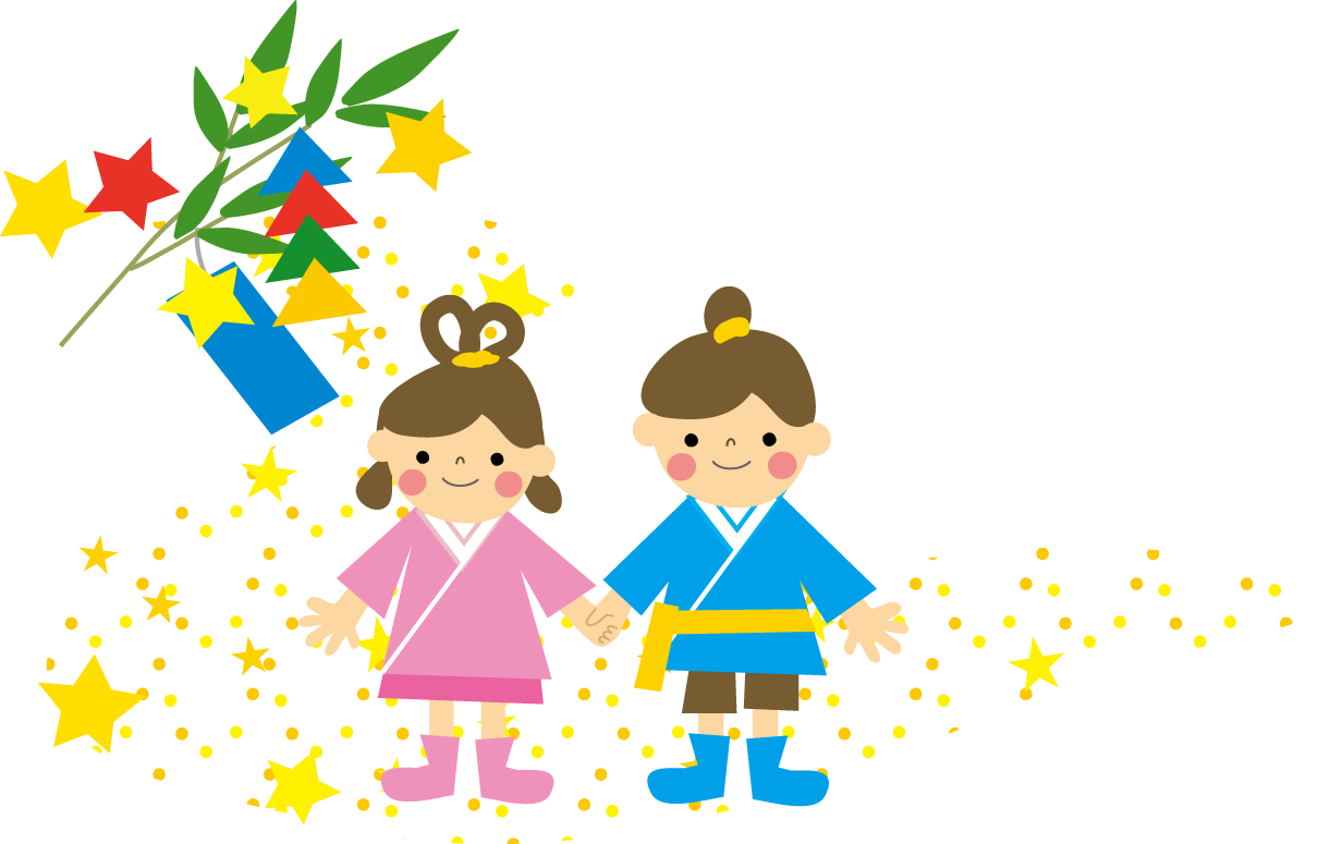 七夕のイラスト 織姫と彦星 無料 フリー素材