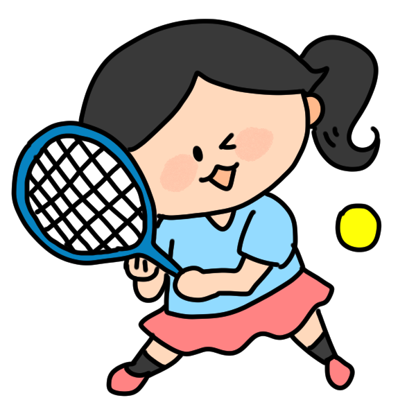 テニスのイラスト かわいいフリー素材が無料のイラストレイン