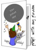  birthday cards to print add your own photo birthday card templates