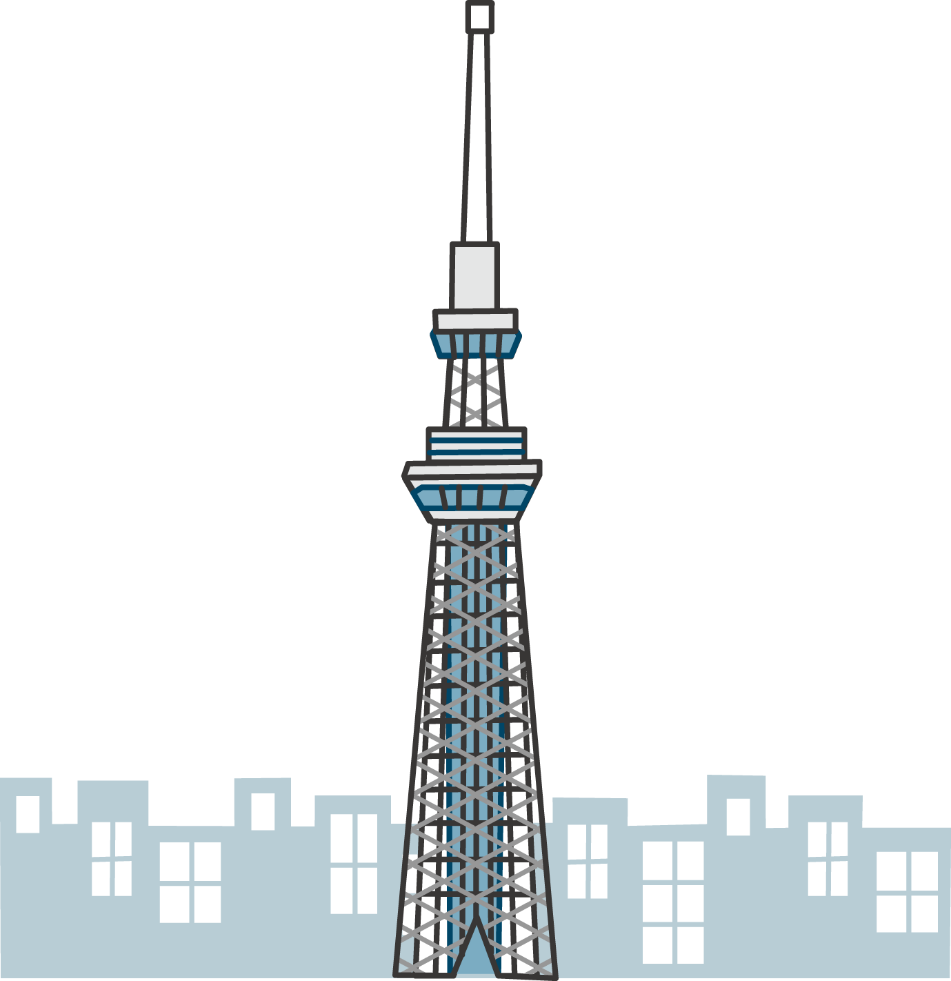 東京スカイツリーのイラスト 無料イラスト素材