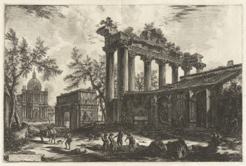 A View of Rome, The Arch of Settimio Severo, Giovanni Battista Piranesi, 1772, Etching on paper, 46.7 x 70 cm. 