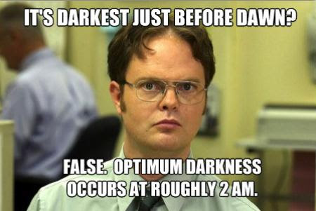 Dwight Schrute Meme Darkest Before Dawn