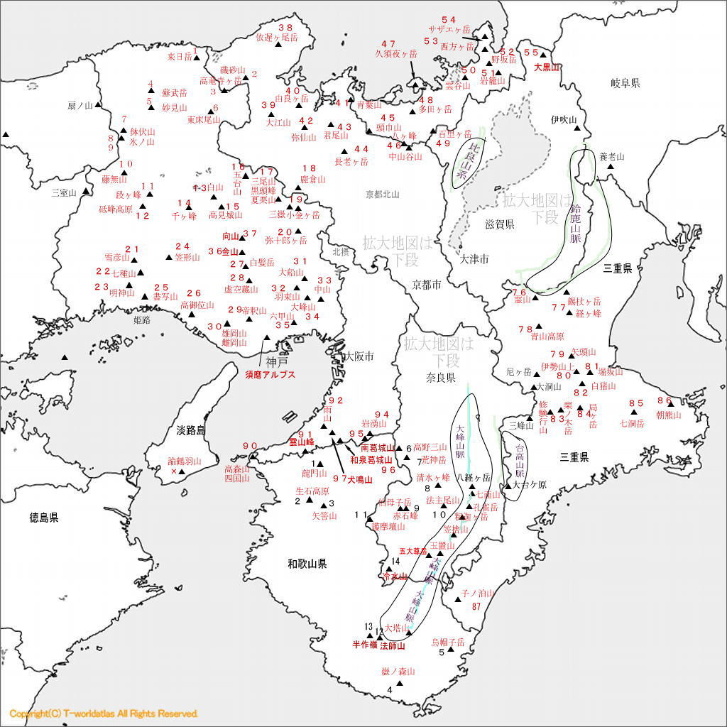 地図 近畿地方
