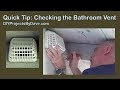Quick Tip: Checking the Bathroom / Dryer Vent with Bird Guard