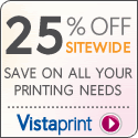 VistaPrint - Save 25% to 75%Off All Products!