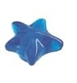Bouton de porte et tiroir de meuble en résine translucide bleu pacific 45x41 mm, ETOILE