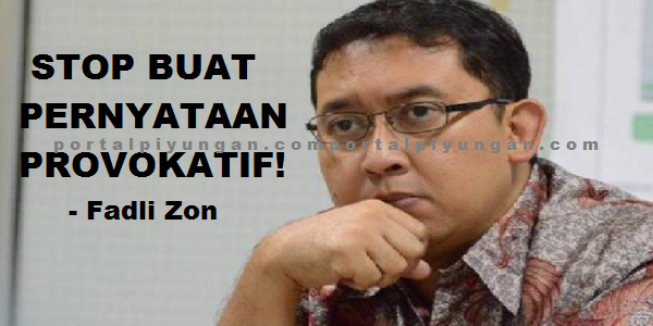 Fadli Zon Buktikan Justru Ahoklah Penyebar Provokasi Berbau SARA