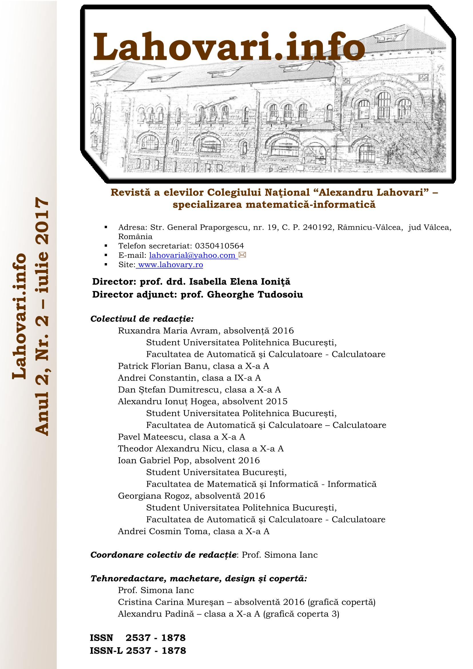Revistainformatica13iulie2017 Pages 1 41 Text Version Pubhtml5