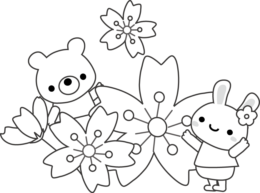 春 桜 お花見のイラスト 無料イラスト