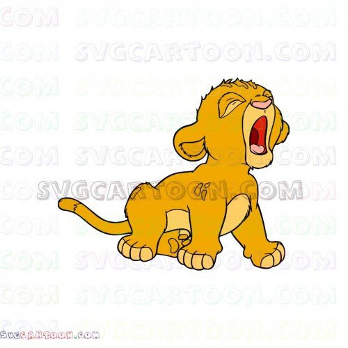 Download Simba baby The Lion King 3 svg dxf eps pdf png